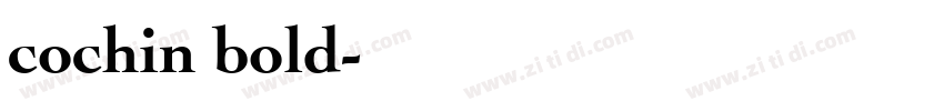 cochin bold字体转换